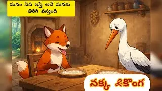 మనం ఏది ఇస్తే అదే మనకు తిరిగి వస్తుంది నక్క కొంగ నీతి కథ#moral stories in Telugu