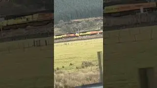 Colas rail class 56 and 70 double header idle along the tracks (recorded in car) #class70 #class56