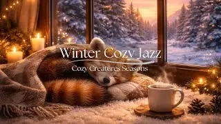 A Cozy Winter Refuge ❄️ Red Panda by the Window | Relaxing Snow Ambience for Stuying or Working