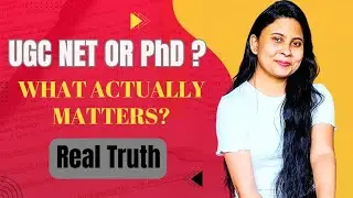 PhD or UGC NET: What Actually Matters? #ugcnet #phd #whattochoose 