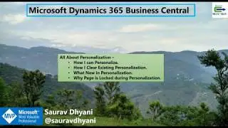 MSDYN365BC  - How Do I Use Personalization In Business Central.