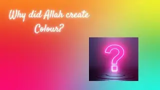 Why did Allah create Colour?