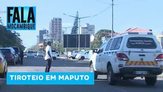 Militares e agentes da polícia trocam tiros na Avenida Mao Tse Tung na cidade de Maputo