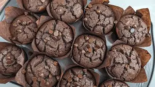 Double Chocolate Muffins Soft and Moist - EASY RECIPE
