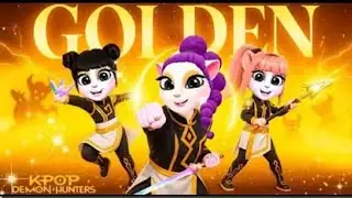 DEMON HUNTERS FROM TALKING ANGELA STYLE,,GOLDEN,,#funny #talkingtomversion #tom #games #gaming 