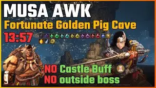 Musa Awakening Grind Fortunate Golden Pig Cave (13:57) | Black Desert Online