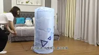2  Concise Home Mini Travel Clothes Dryer Setting Up