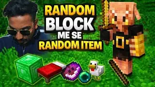 If I break blocks, I get a random item or mob!!! |block me se pigling brut| |with face revel|Wheel| 