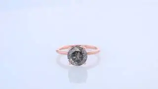 Rose Gold Salt and Pepper Galaxy Diamond Engagement Ring - By Concierge Diamonds