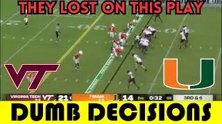Dumb Decisions: The DUMBEST Timeout of Week 5 | Virginia Tech vs. Miami (2024)