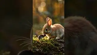 The Bunny and the Mouse - Woodland Magic #BabyBunny #TinyMouse #forestmagic #FairyTaleAnimals