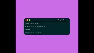 Python pandas - Sort columns in DataFrame