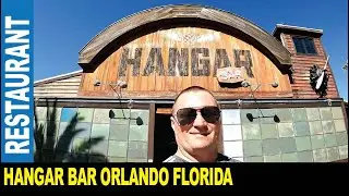 Hangar bar in Orlando Florida 1940s interior aviation decor Indiana Jones restaurant | Jarek in USA