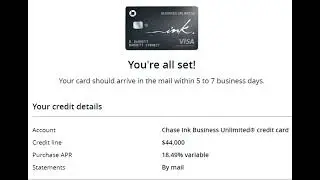 $44k Chase business ink credit card approval guide 2024 CPN friendly