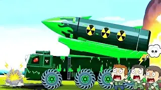 Cartoon Train Loading Cars, Trucks & Military Tanks! 🚚 Cartoon Vehicles Video | Seen Toons 