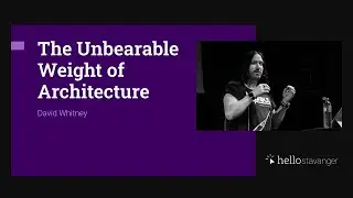 The Unbearable Weight of Architecture &ndash; David Whitney &ndash; HelloStavanger 2025