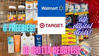 Абсолютно все цифровые товары Walmart и Target! 6 бесплатных товаров! 18 скидок IBOTTA!