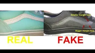 Real vs Fake Vans Old Skool. How to spot fake Vans sneakers