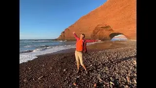 I Marocko. Down south in Morocco: National Park Souss Massa, Legzira beach and Tafraoutarea