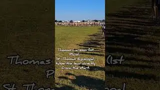 The Start of a Middle School Cross Country Race, Houston, Texas, 2025 Thomas directly takes the lead
