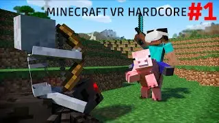 Eu joguei Minecraft no HARDCORE NO VR - Vivecraft Hardcore #1 (Piloto)
