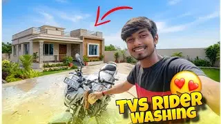 TVS Rider Bike Washing 👍/Rahul Kumar Rana vlogs