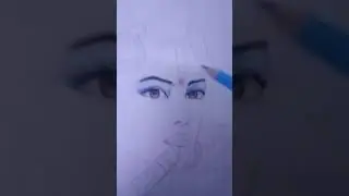 .. pencil colour eye on ivory paper..