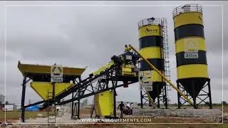 Atlas 30 cbm mobile concrete plant installed in Karnataka