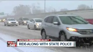 Ride-along with Michigan State Police on snowy roads