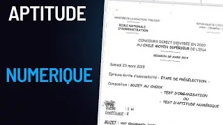 Correction du sujet d’aptitude numérique cycle moyen supérieur 2020 ENA-CI