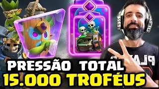 ESSE DECK VAI TE LEVAR AOS 15000 TROFÉUS no CLASH ROYALE! Pressão TOTAL #clashroyale
