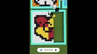 Minecraft Falling Pixel Art #65 (Gryffindor) |#shorts