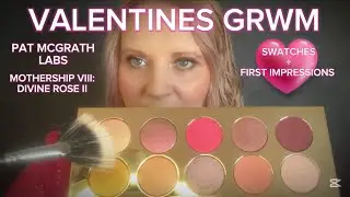 PAT MCGRATH LABS Mothership VIII Divine Rose II eyeshadow Palette SWATCHES & Valentines day GRWM