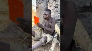 Chaba singing to Himself in the Mirror 😇🎤 #chaba #hadzabe #shorts #viral #youtubeshorts