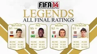 FIFA 14 | LEGEND CARDS! - ALL Official Ratings + Weak Foot / Skill Moves! w/ Pel&eacute; + MORE!