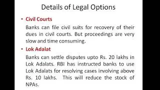 Dealing with credit defaults part of NPA management