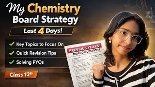 My Last 3 DAYS PLAN for Chemistry Board Exam! 😵&zwj;💫📚👀 | CBSE Class 12th 