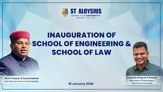 INAUGURATION OF THE SCHOOL OF ENGINEERING & THE SCHOOL OF LAW BY THE HON'BLE GOVERNOR OF KARNATAKA