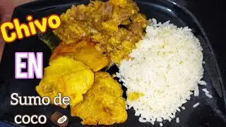 receta facil de delicioso chivo en sumo de coco 🥥😋