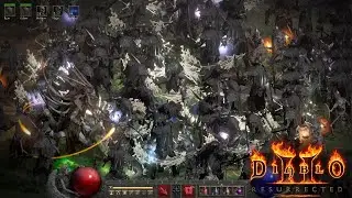 99 OBLIVION KNIGHTS DESTROYING COW LEVEL - Diablo 2 Resurrected Summoner Necromancer