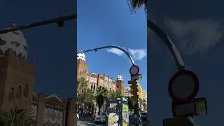 la monumental，Barcelona纪念斗牛场，在巴塞罗那的monumental地铁站附近