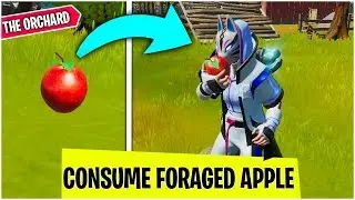 Consume Foraged Apples at the Orchard..! *LOCATION* | Trick Shot Mission | Fortnite Battle Royale