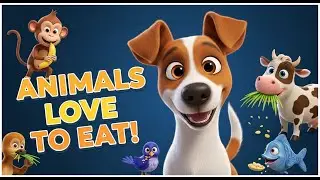 Animals Love To Eat  /  Sing Along Animated Music Video for Kids