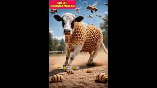 Rescue Team Saved This Poor Cow From a Deadly Bee Attack #ytshorts #cow #cowrescue #emotionalshorts