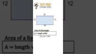 GED Math Area and Perimeter of Rectangles Calculation Tip #shorts