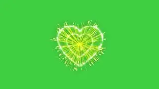 Heart effect green screen video