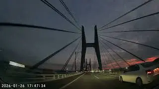 Stunning Sunset Drive Across Seto Ohashi Bridge 🇯🇵 | Japan POV Highway (No Talking)