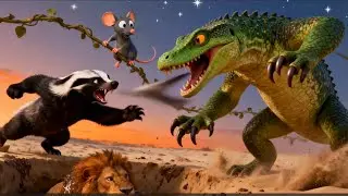 The Lion and the Mouse: Fighting the Komodo Beast| Stories for Kids in English | Fairy tale