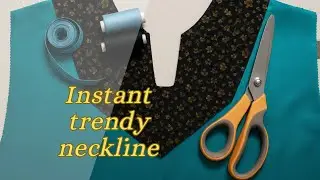 👉 From Simple Fabric to Chic Neckline/This Design, Your Chic Secret