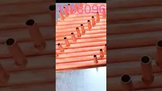 HVAC systems, copper tubes. Copper manifold, capillary tube welding. #pipelining #airconditioner
